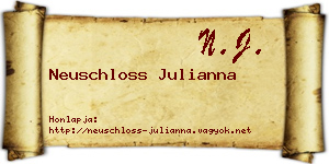 Neuschloss Julianna névjegykártya